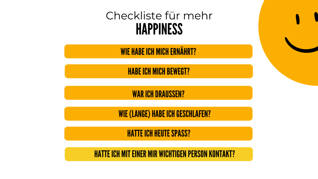 Happiness Checkliste