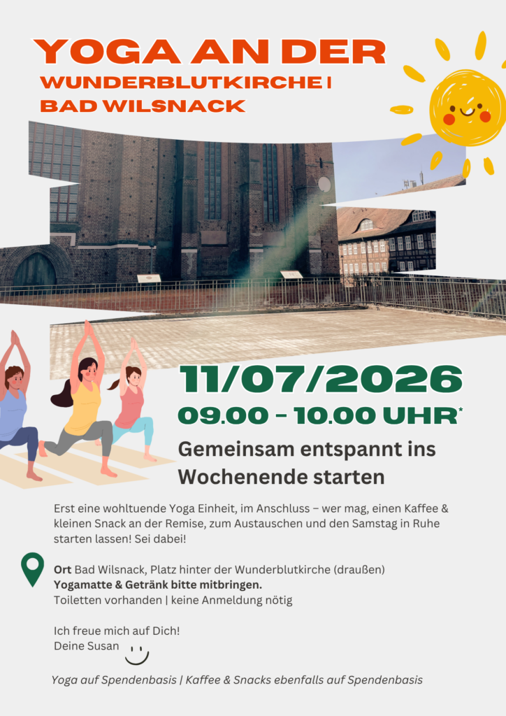 Yoga an der Wunderblutkirche, 11. Juli 2026